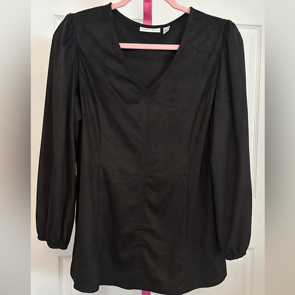 Susan Graver Faux Suede Top S - Picture 2 of 6